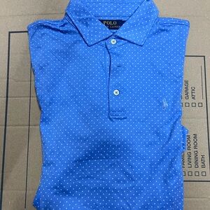 Ralph Lauren Blue Polka Dot Polo Shirt